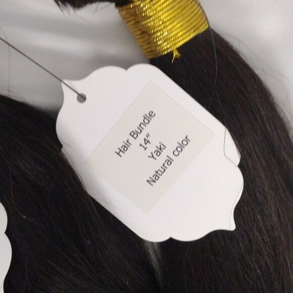 Human Hair Bundle Virgin Brown 16in 16in 14 In 300gm Yaki 10A - Picture 3 of 7